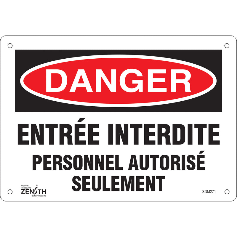 "Personnel Autorisé Seulement" Sign