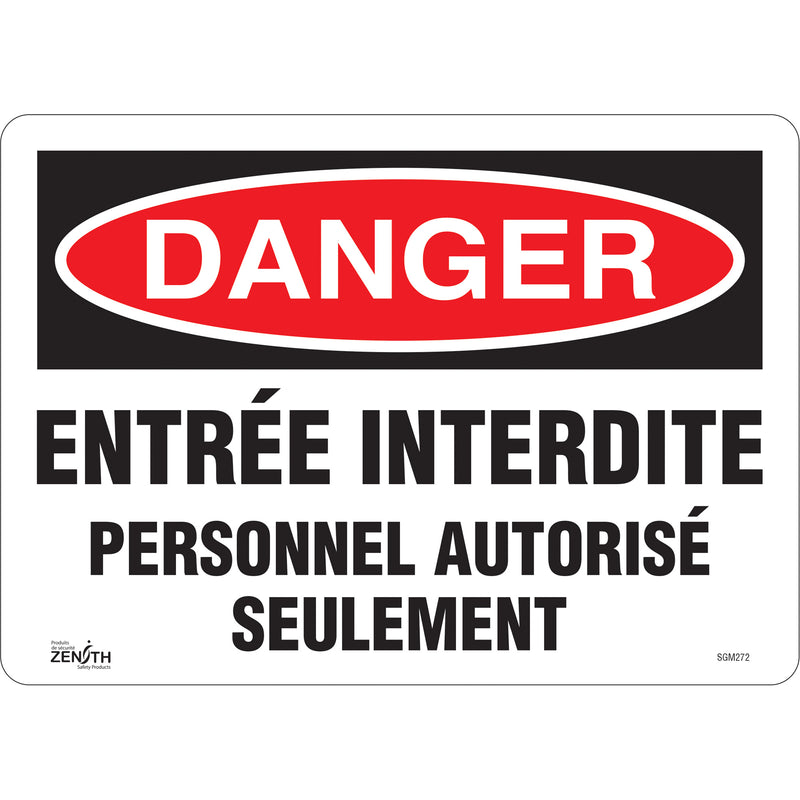 "Personnel Autorisé Seulement" Sign
