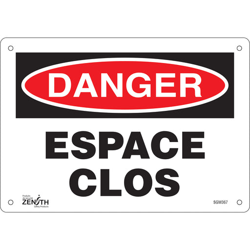 "Espace Clos" Sign