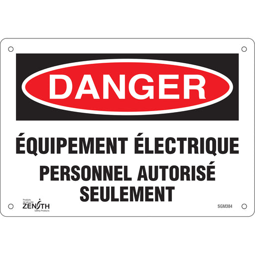"Équipement Électrique" Sign