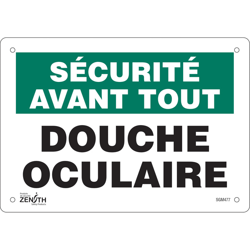 "Douche Oculaire" Sign