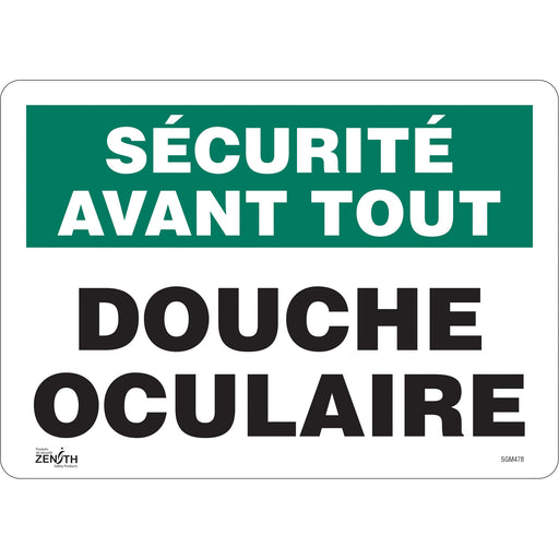 "Douche Oculaire" Sign