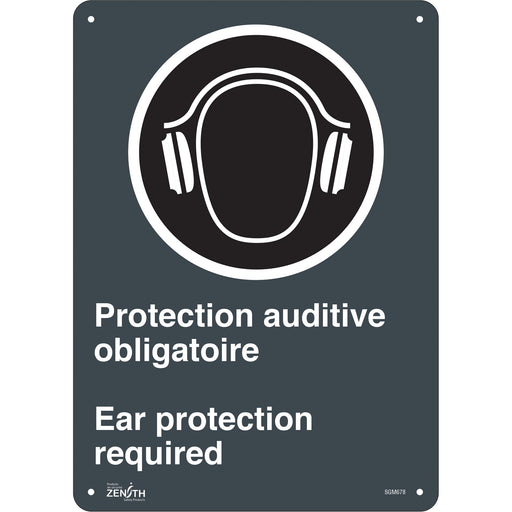 "Protection Auditive Obligatoire - Ear Protection Required" Sign