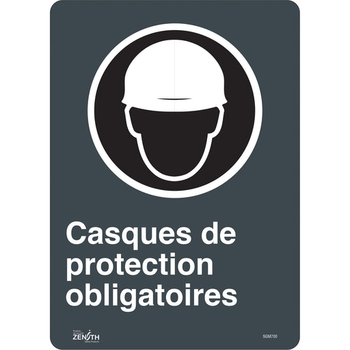 "Casques De Protection Obligatoires" Sign