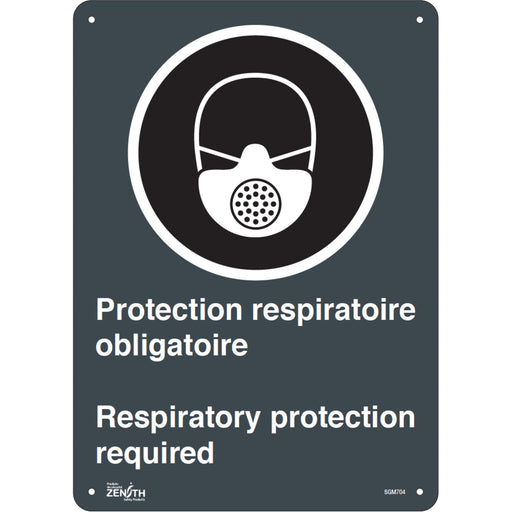 "Protection Respiratoire Respiratory Protection" Sign