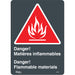"Flammable Materials/Matières Inflammable" Sign