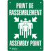 "Point de rassemblement/Assembly Point" Sign