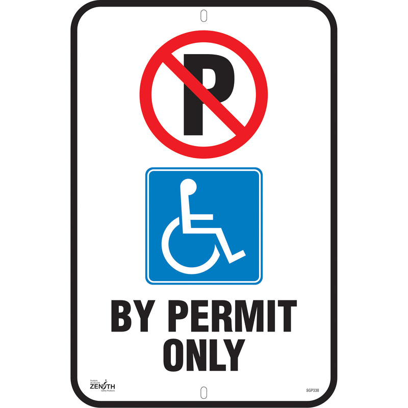 "By Permit Only" Parking Sign