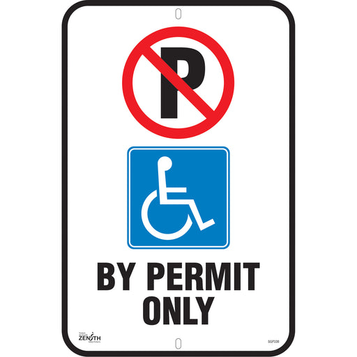 "By Permit Only" Parking Sign