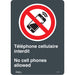 "Téléphone cellulaire interdit /No Cell Phones" Sign