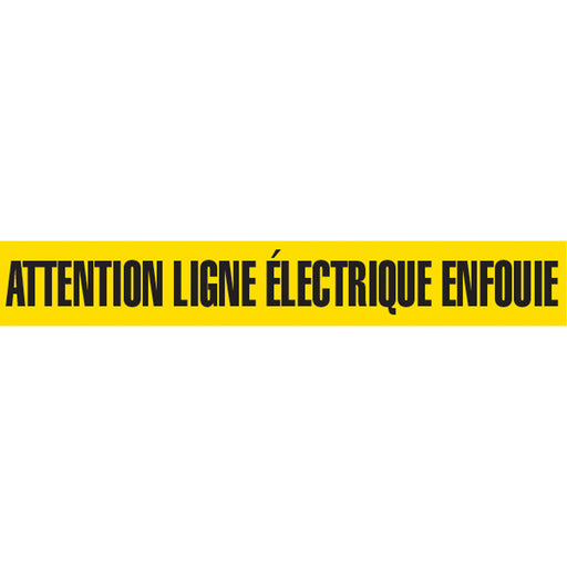 "Attention Ligne Électrique Enfouie" Barricade Tape