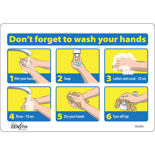 "Don't Forget to Wash Your Hands" Pictogram Sign