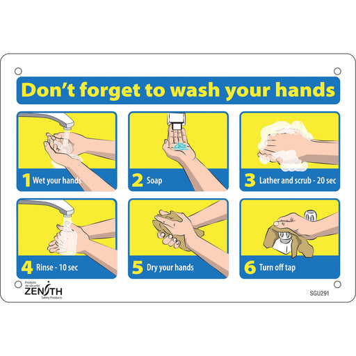 "Don't Forget to Wash Your Hands" Pictogram Sign