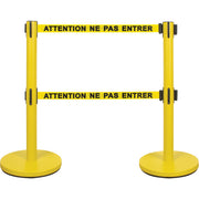 Dual Belt Crowd Control Barrier