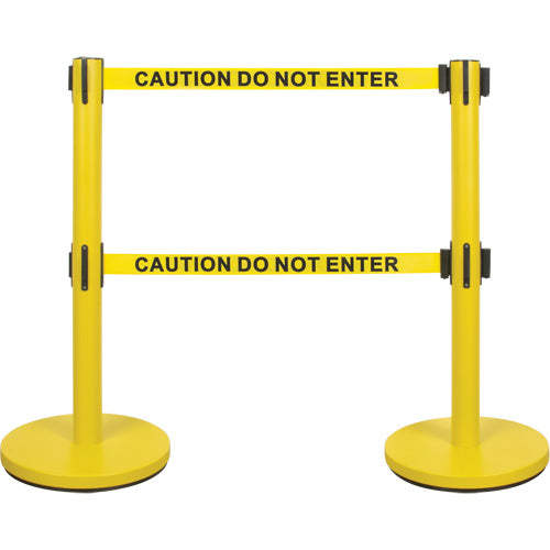 Dual Belt Crowd Control Barrier