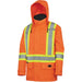 150D Lightweight Waterproof Safety Jacket with Detachable Hood