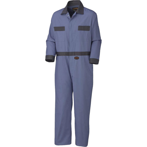 Coveralls with Concealed Brass Buttons