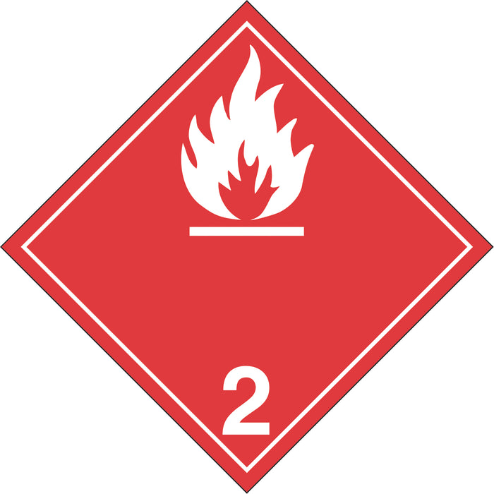 Flammable Gases TDG Placard