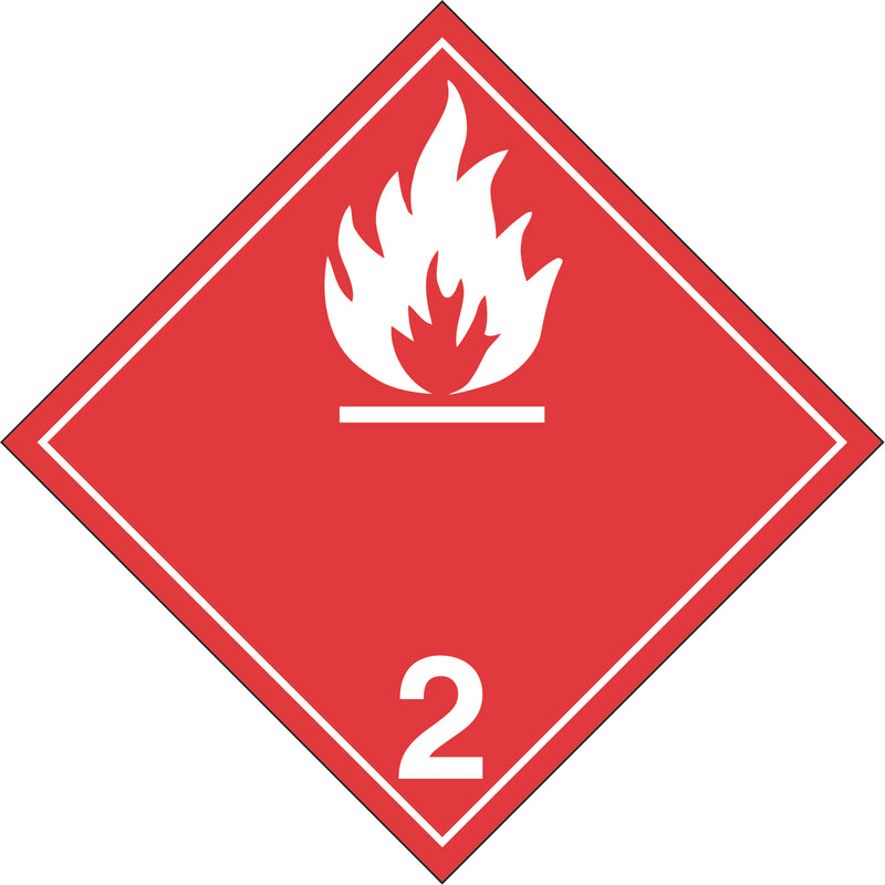 Flammable Gases TDG Placard