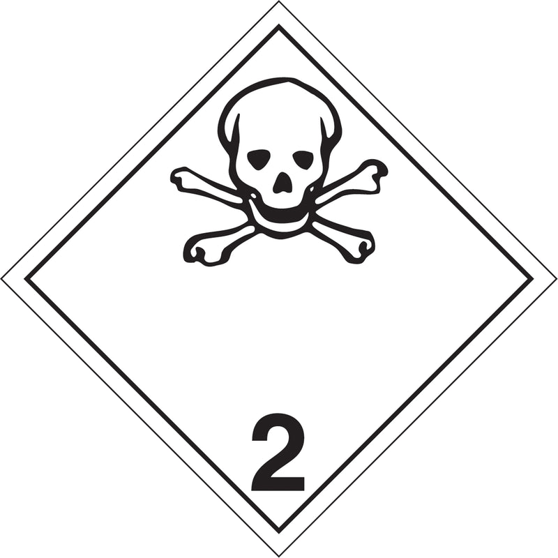 Toxic Gas TDG Placard