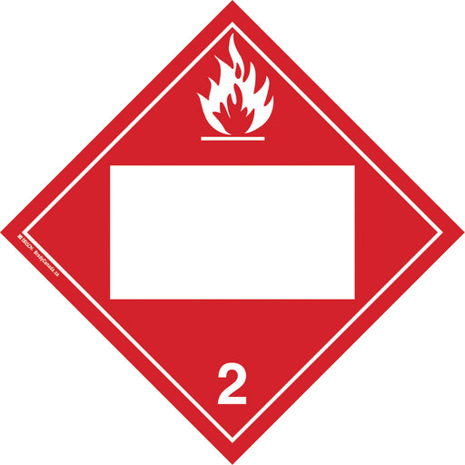 Flammable Gases TDG Placard
