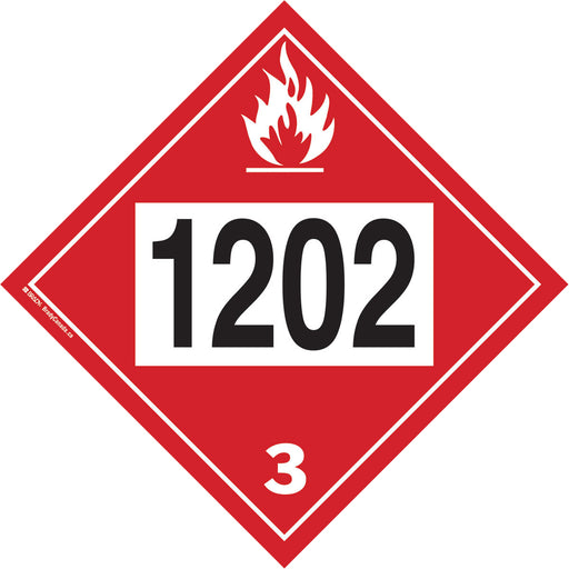 1202 Fuel Oil Flammable Liquid TDG Placard