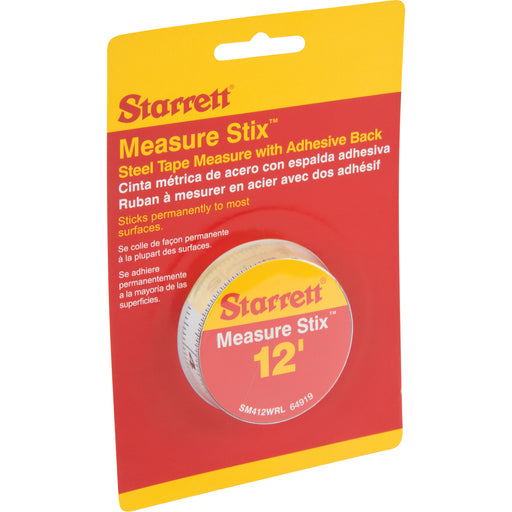 Measure Stix™ Steel Measuring Tape with Adhesive Backing