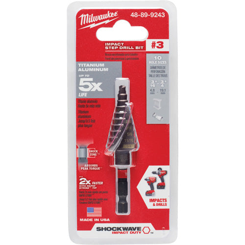 #3 Shockwave™ Impact Duty™ Step Drill Bit