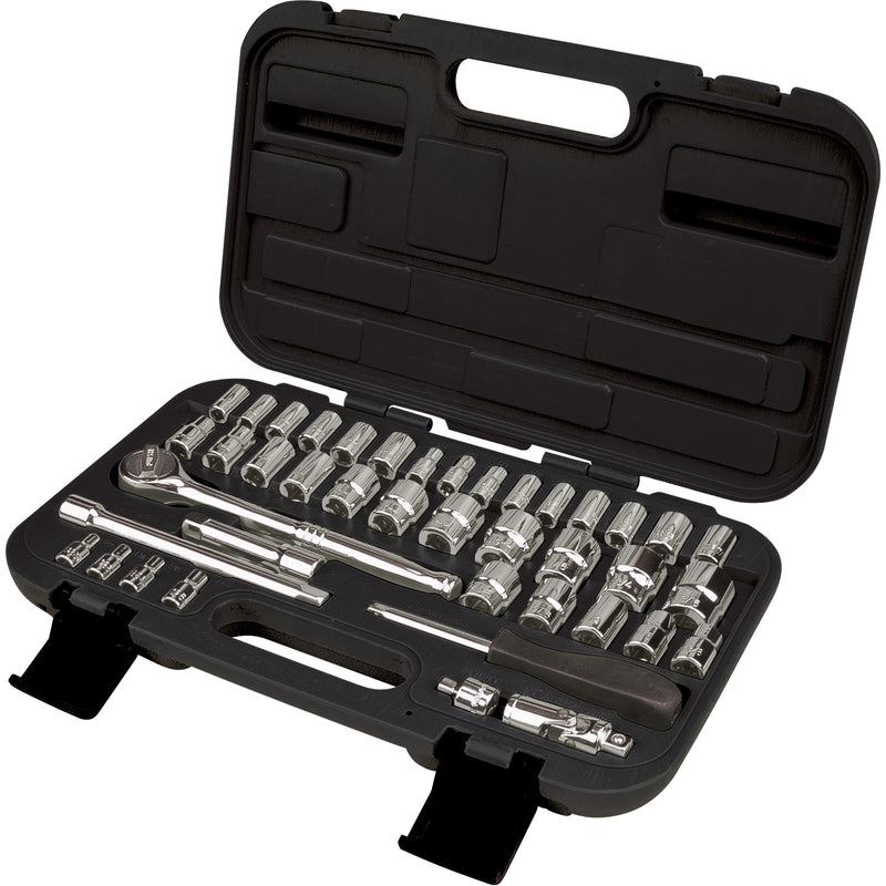 41-Piece 1/4" and 3/8" Drive S.A.E./Metric Socket Set
