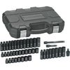 44-Pc. Impact SAE/Metric Standard & Deep Socket Sets, 3/8" Drive