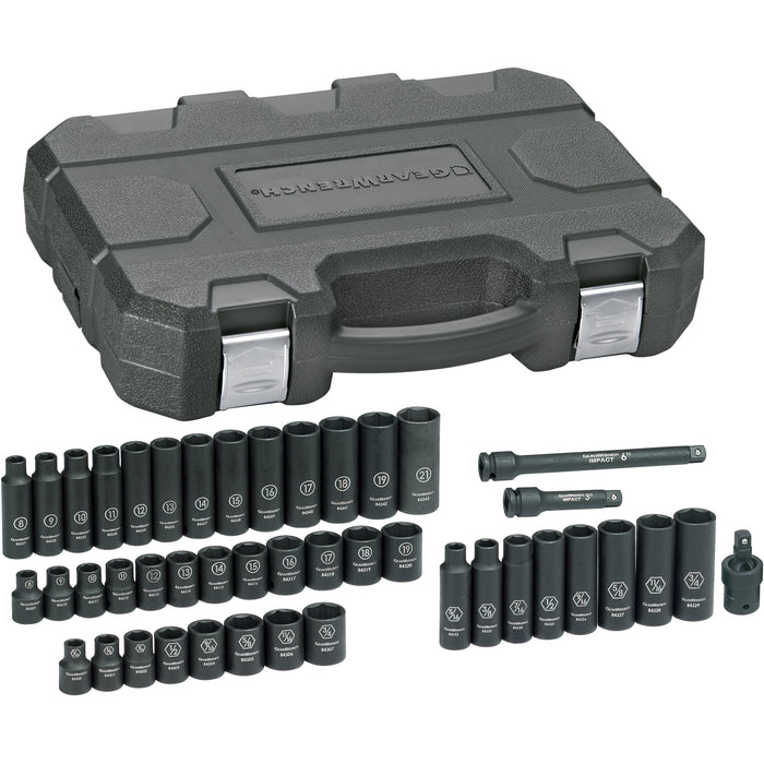 3/8" Drive Impact SAE/Metric Standard & Deep Socket Set