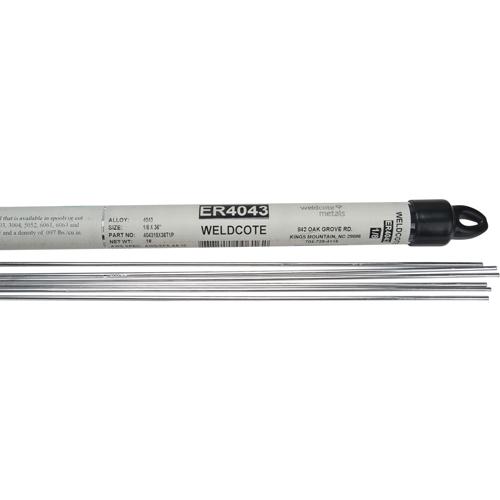 36" Cut Length TIG Rods - Point Of Purchase Packaged Alloys - 4043 Aluminum