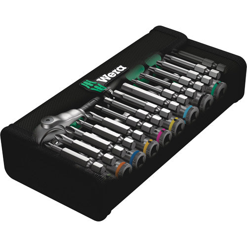 Zyklop speed Ratchet set 1/4 28 pieces in a pouch Metric