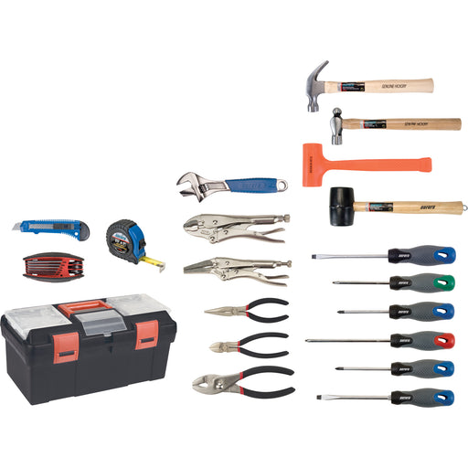 Essential Tool Set with Plastic Tool Box