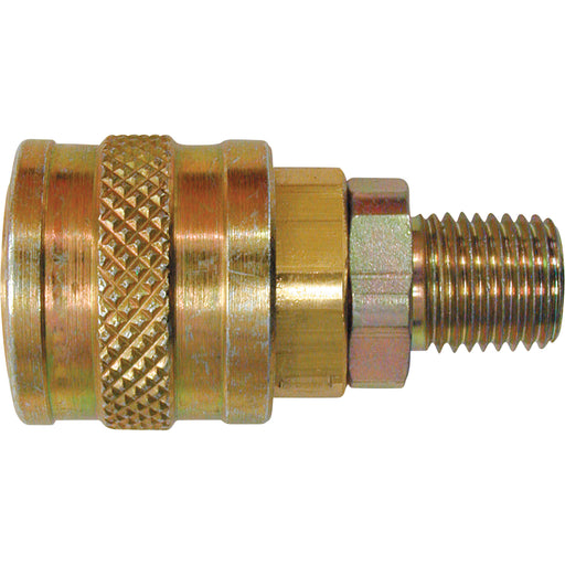 Quick Couplers - 1/4" Industrial, One Way Shut-Off - Automatic Couplers