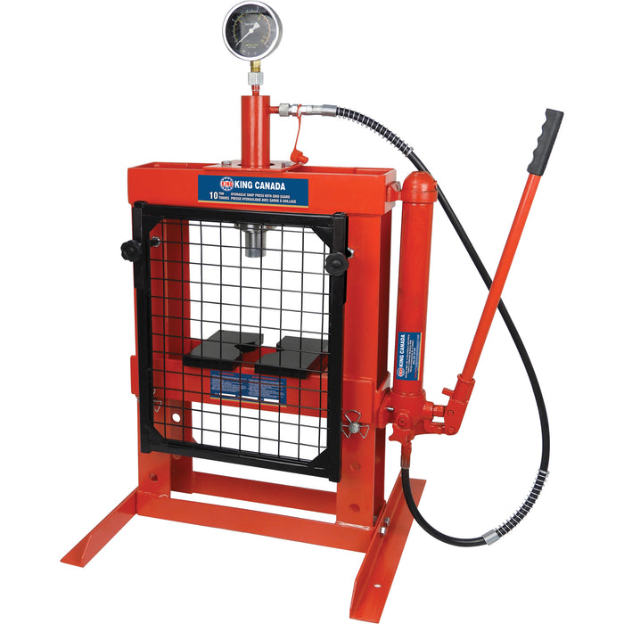 Hydraulic Shop Press with Grid Guard