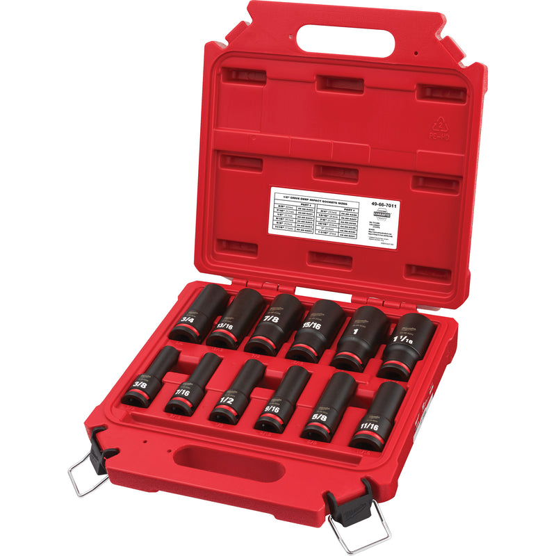 Shockwave™ Impact Duty™ 1/2" Drive SAE Deep 6 Point Socket Set
