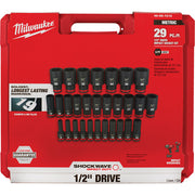 Shockwave™ Impact Duty™ 1/2" Drive Metric Deep 6 Point Socket Set
