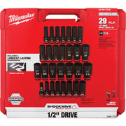 Shockwave™ Impact Duty™ 1/2" Drive SAE & Metric Deep 6 Point Socket Set