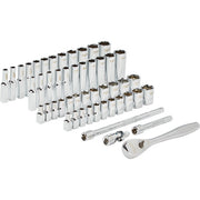 50 Piece SAE & Metric Ratchet & Socket Set
