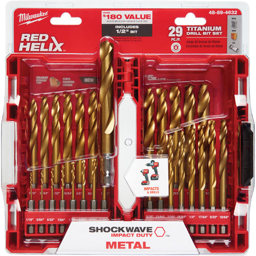 Shockwave™ Red Helix™ Drill Bit Set