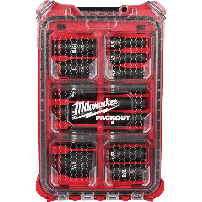 Shockwave Impact Duty™ Packout™ 1/2" Drive SAE Deep Socket Set
