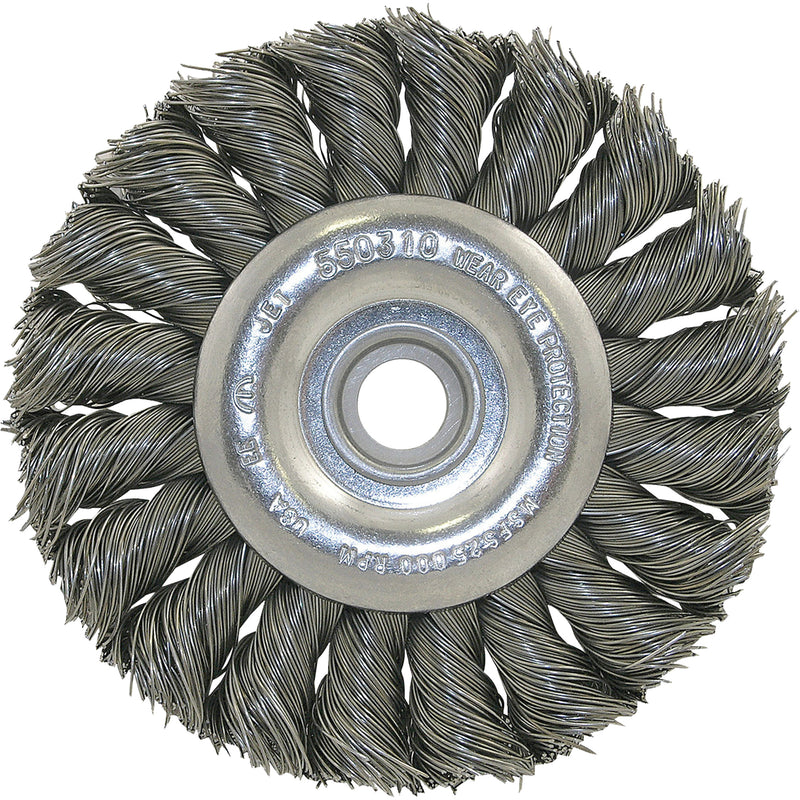 Unthreaded Knot Twisted Wire Wheel