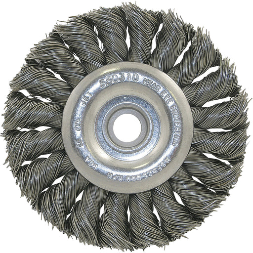 Unthreaded Knot Twisted Wire Wheel