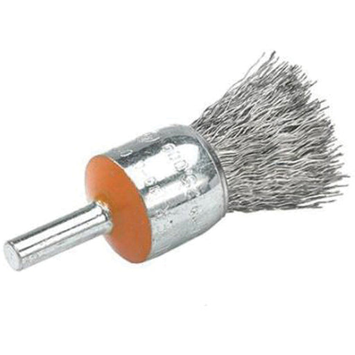 Mounted End Brush with Crimped Wires