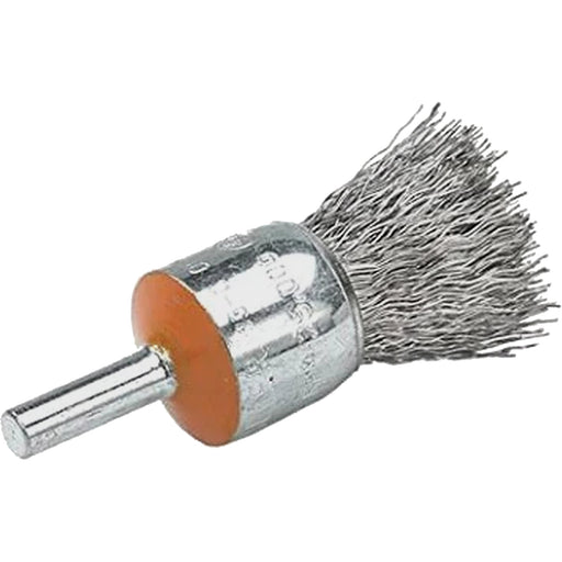 Mounted End Brush with Crimped Wires