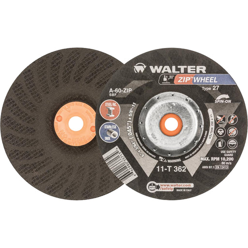Spin-On Zipcut™ Right Angle Grinder Reinforced Cut-Off Wheels